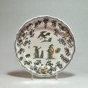 Moustiers - Pair of plates decorated with grotesque - eighteenth century