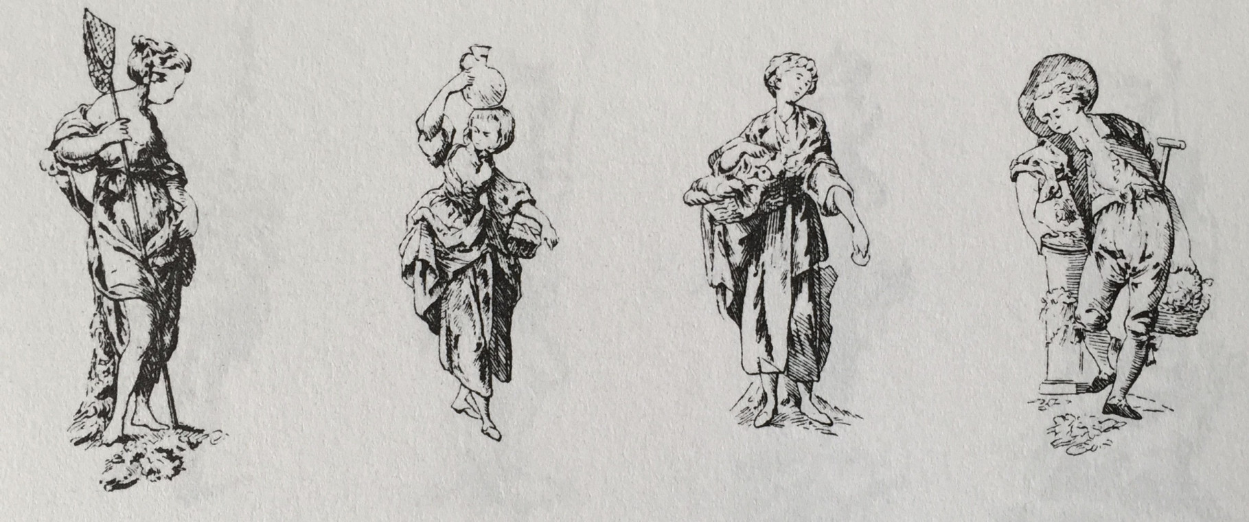 Derby - Groupe en biscuit "Les quatre éléments" - XVIIIe siècle