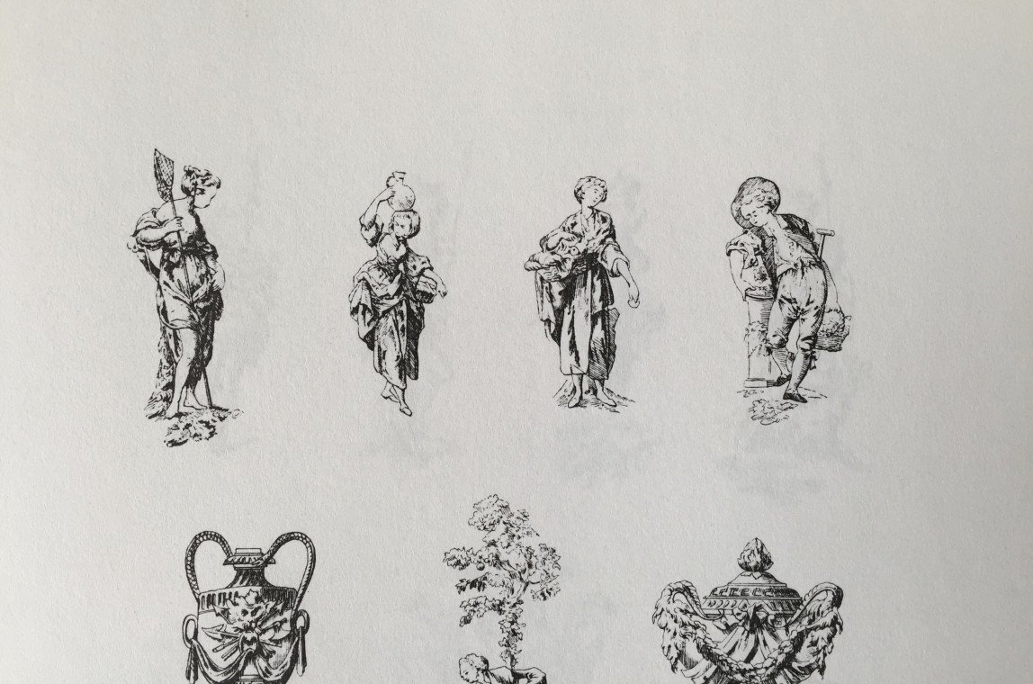 Derby - Groupe en biscuit "Les quatre éléments" - XVIIIe siècle