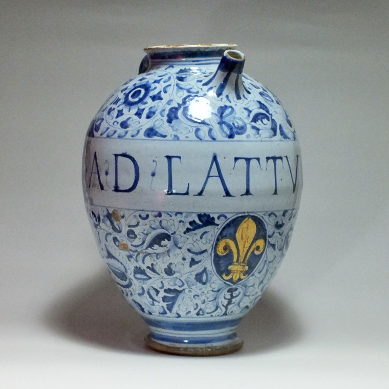 Rome - Grande chevrette à décor "Berettino" - XVIIe siècle