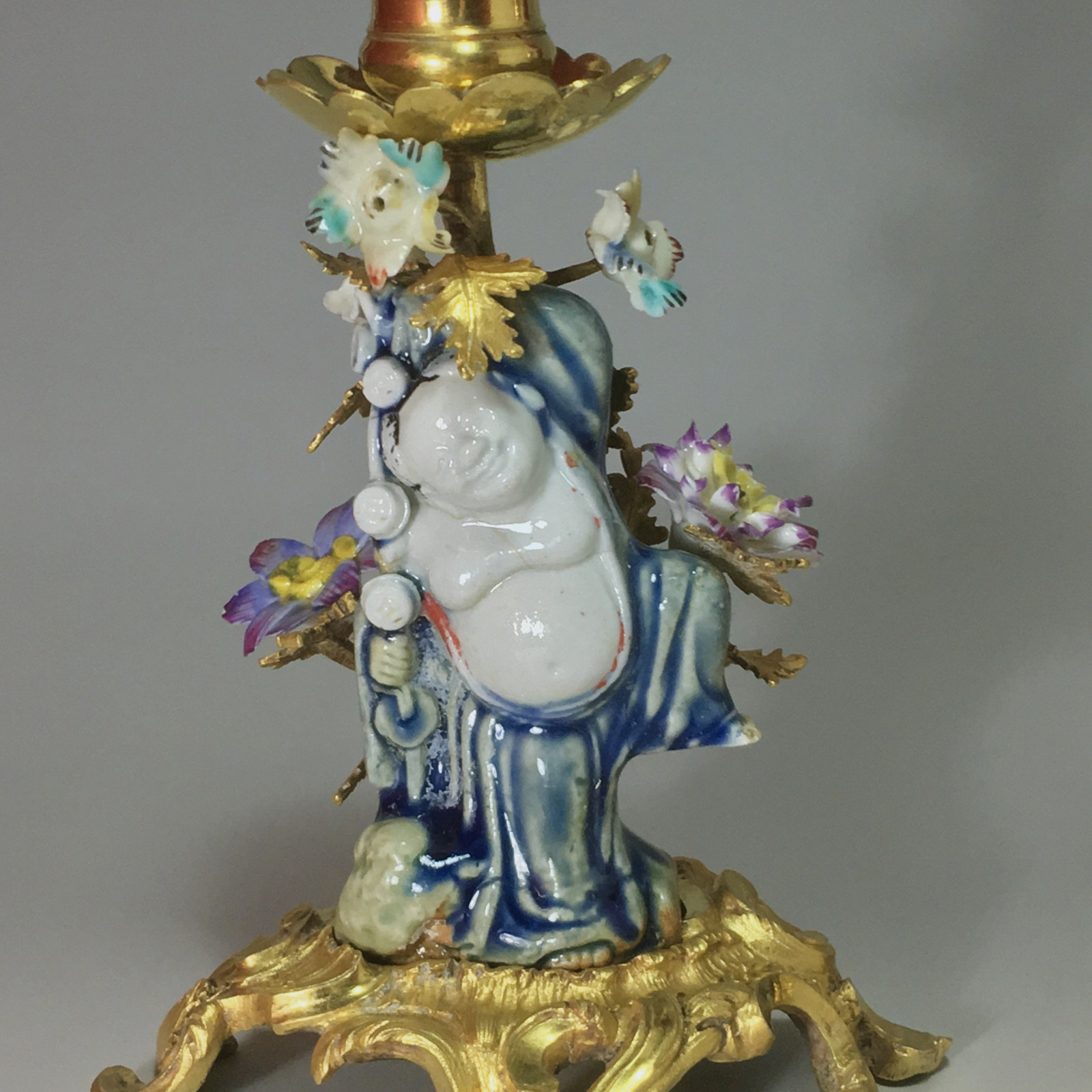 Pair of hand candleholders - 19th - 18th century