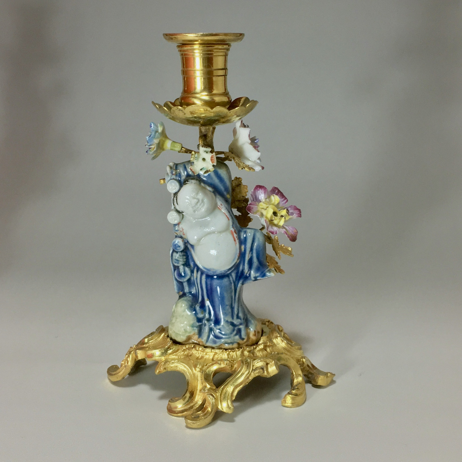 Pair of hand candleholders - 19th - 18th century