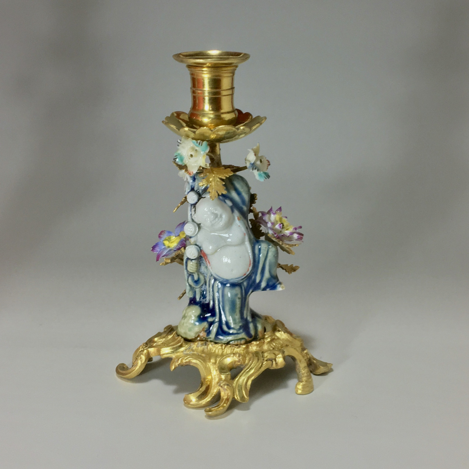 Pair of hand candleholders - 19th - 18th century