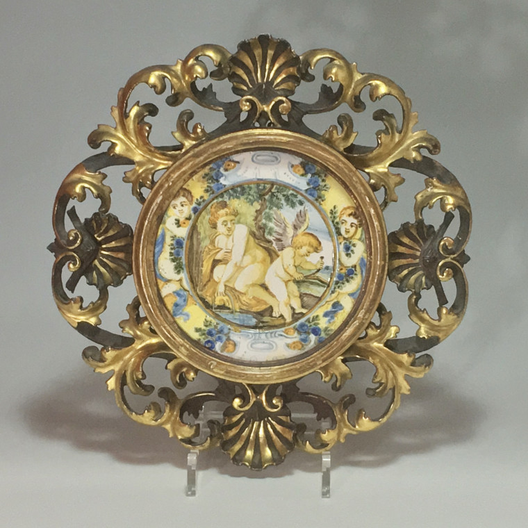 Castelli – Assiette (Tagliere) "Vénus et l'amour" -  XVIIIe siècle