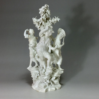 Derby - Groupe en biscuit "Les quatre éléments" - XVIIIe siècle