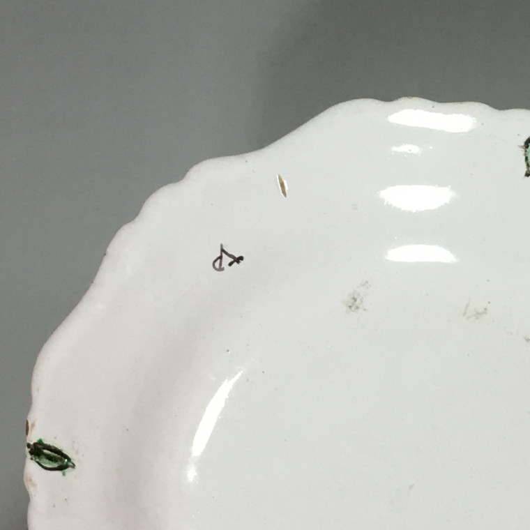 Marseille - landscape decoration plate - eighteenth century