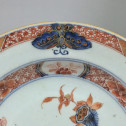 China - Pair of imari plates with butterflies - eighteenth century