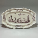 Lyon - Large dish decorated with Chinese - eighteenth century