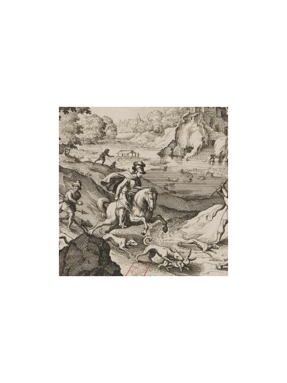 MEISSEN - Rare tasse à décor hausmaler en grisaille d'une scène de chasse - XVIIIe siècle - Vers 1730