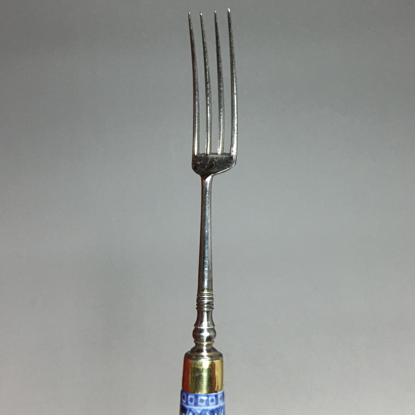 Knife and fork in soft porcelain of Saint-Cloud - eighteenth century