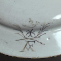 Pavia - Small dish decorated with ruins on a landscape background - Late 17th - Early 18th century