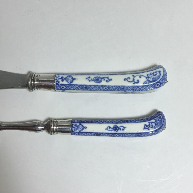 Saint-cloud - Knife and fork - eighteenth century  (1)