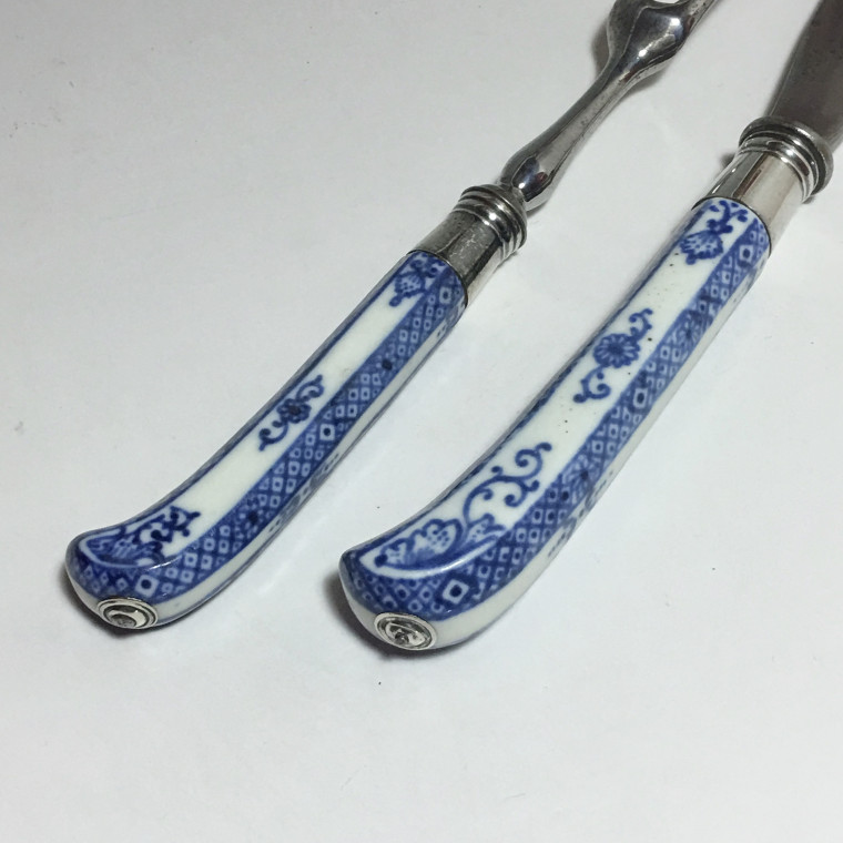 Saint-cloud - Knife and fork - eighteenth century  (1)