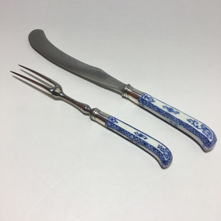 Saint-cloud - Knife and fork - eighteenth century  (2)