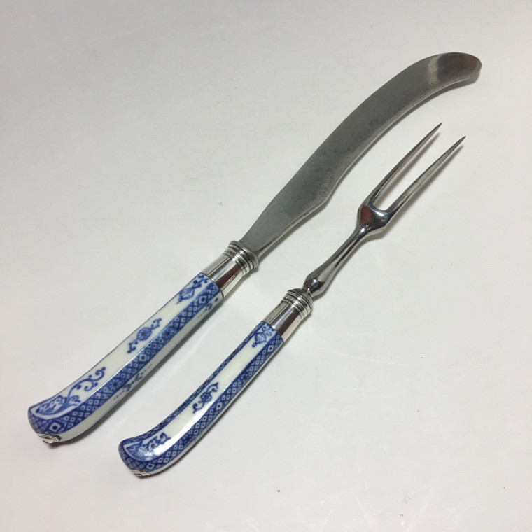 Saint-cloud - Knife and fork - eighteenth century  (2)