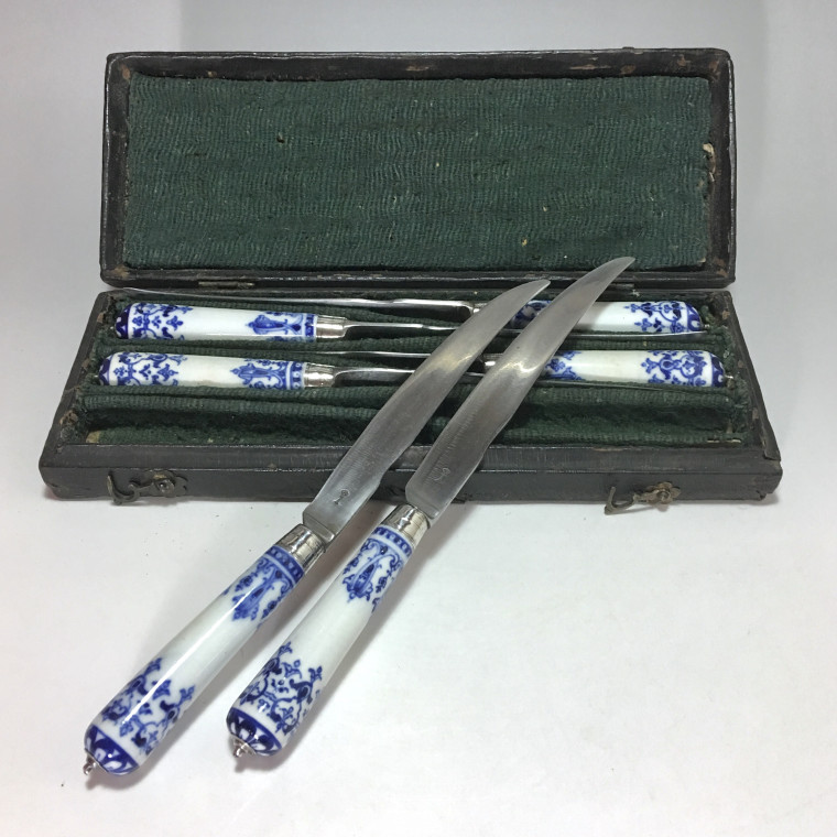 Saint-Cloud - Set of six knives - 18th century - circa 1710-1730