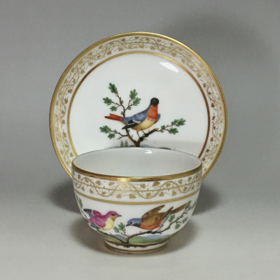 Paris - Manufacture de Nast - Tasse aux oiseaux - Début du XIXe siècle