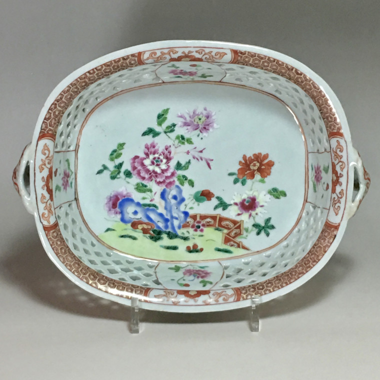 India company - openwork baskets family rose - eighteenth century