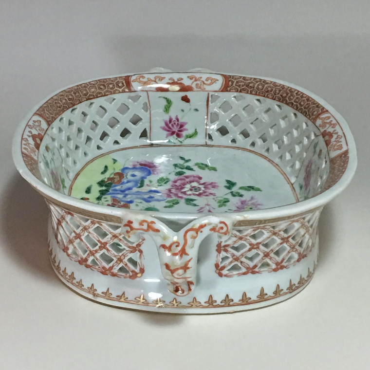 India company - openwork baskets family rose - eighteenth century