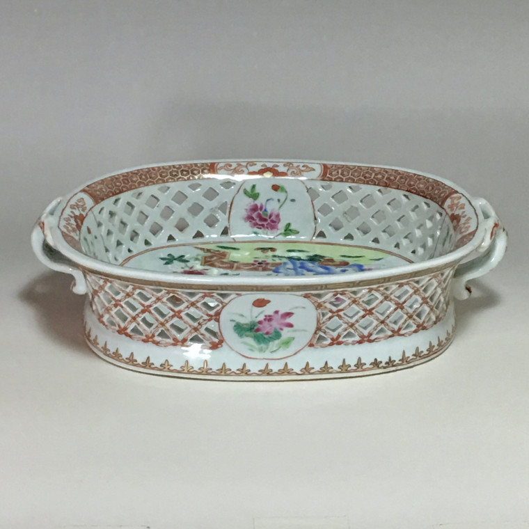 India company - openwork baskets family rose - eighteenth century