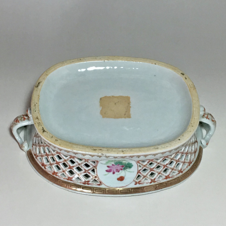 India company - openwork baskets family rose - eighteenth century