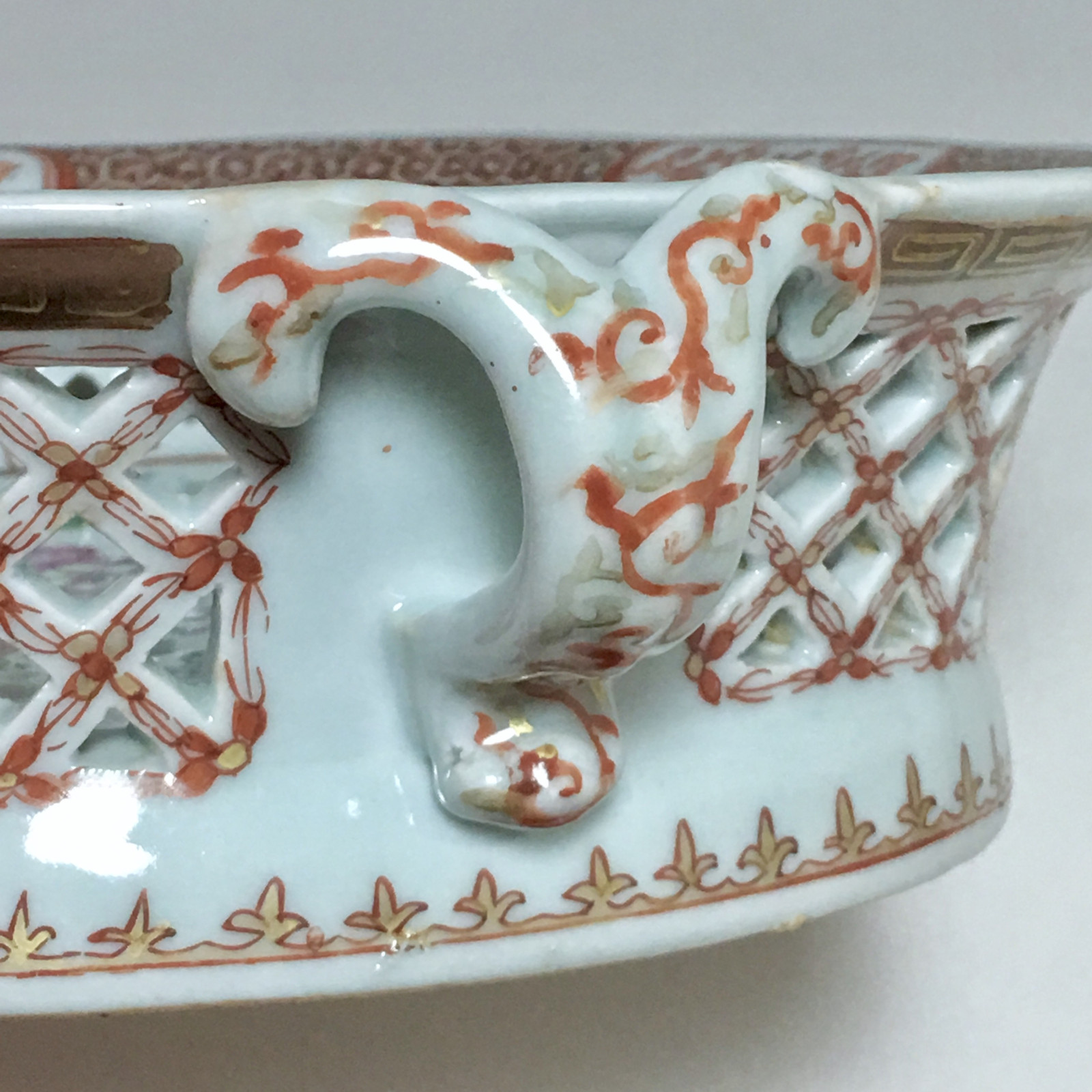 India company - openwork baskets family rose - eighteenth century