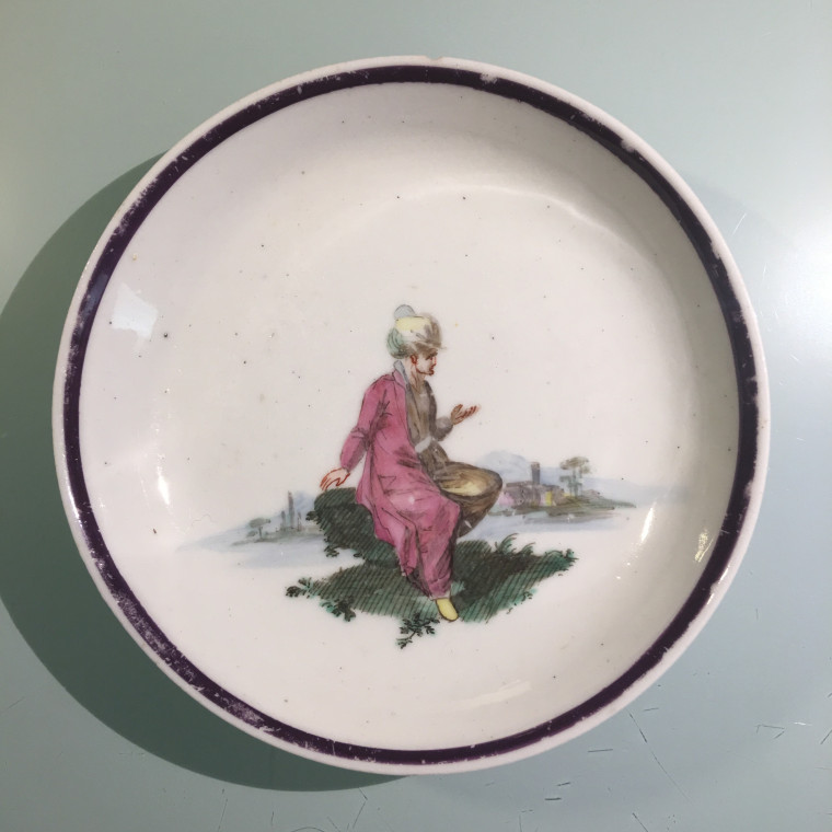 Three porcelain cups and saucers from Nove di Bassano - circa 1790