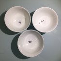 Three porcelain cups and saucers from Nove di Bassano - circa 1790