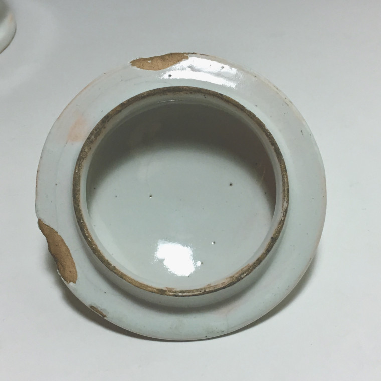 Rouen - Pair of small pharmacy jars - Eighteenth century