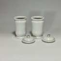 Rouen - Pair of small pharmacy jars - Eighteenth century