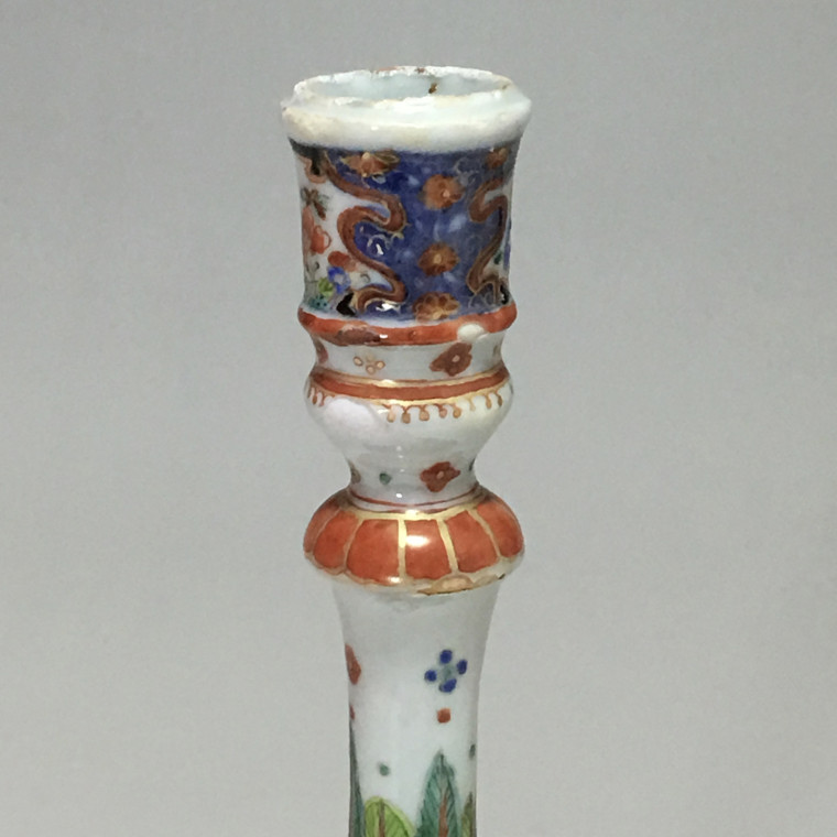 Chine - Compagnies des indes - Rare bougeoir en porcelaine - XVIIIe siècle