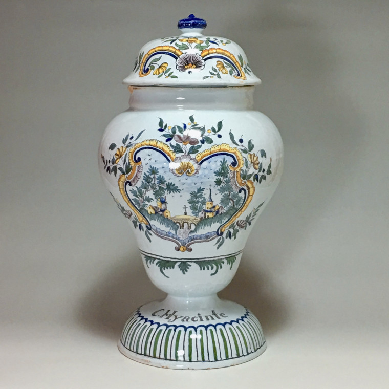 Moulins - Rare large vase covered with pharmacy - eighteenth century