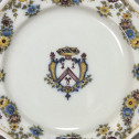 Marseille - Workshop Fauchier - decor armorial plate - eighteenth century