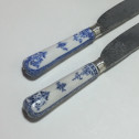 Saint Cloud - Rare pair of knives, blades struck with coats of arms  - eighteenth century.