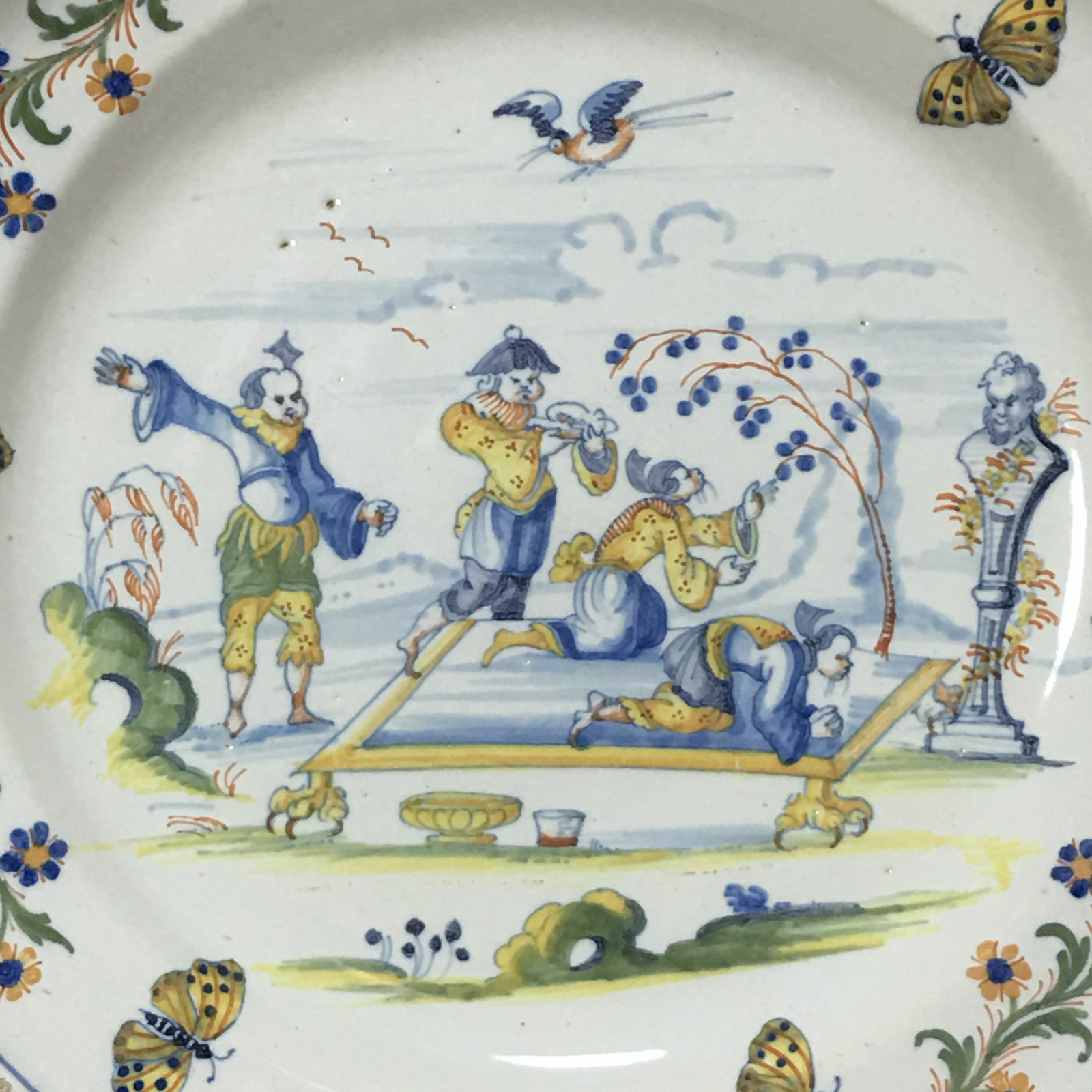 Marseille (attributed to the Leroy factory) - Rare plate Chinese - eighteenth century