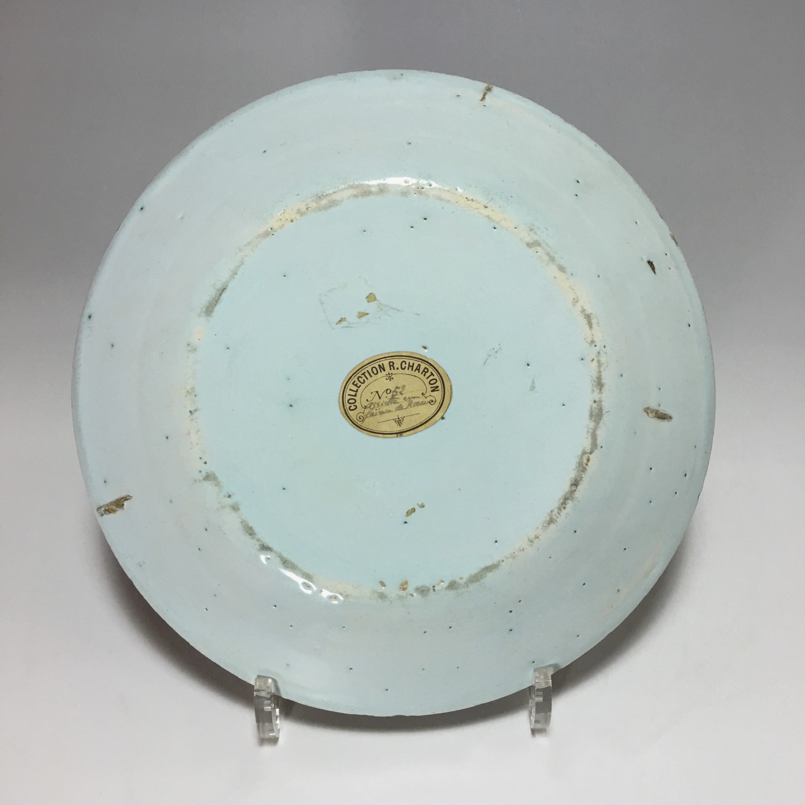 ROUEN - Assiette au panier fleuri - XVIIIe siècle