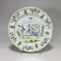 Marseille (attributed to the Leroy factory) - Rare plate Chinese - eighteenth century