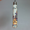 Saint-cloud  - Two knives with polychrome decoration - eighteenth century
