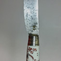 Saint-cloud  - Two knives with polychrome decoration - eighteenth century