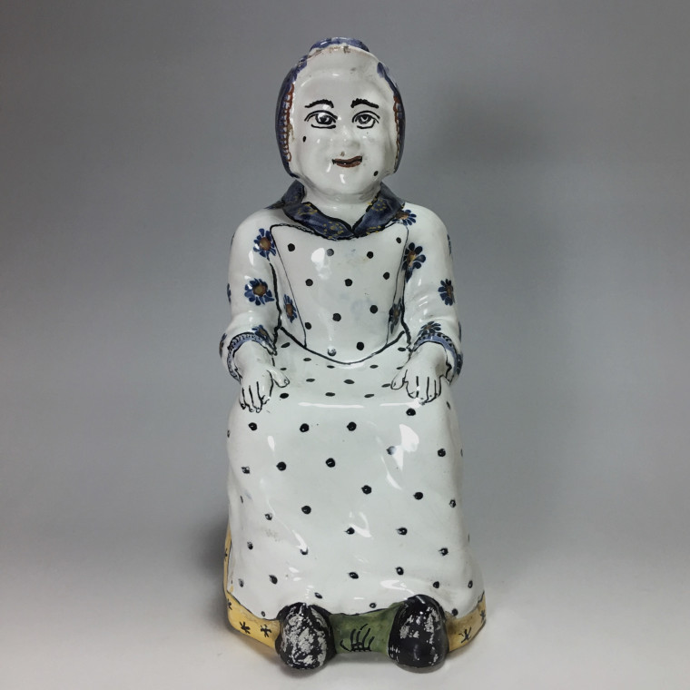 Pitcher says "Jacqueline" earthenware of Lille - eighteenth century