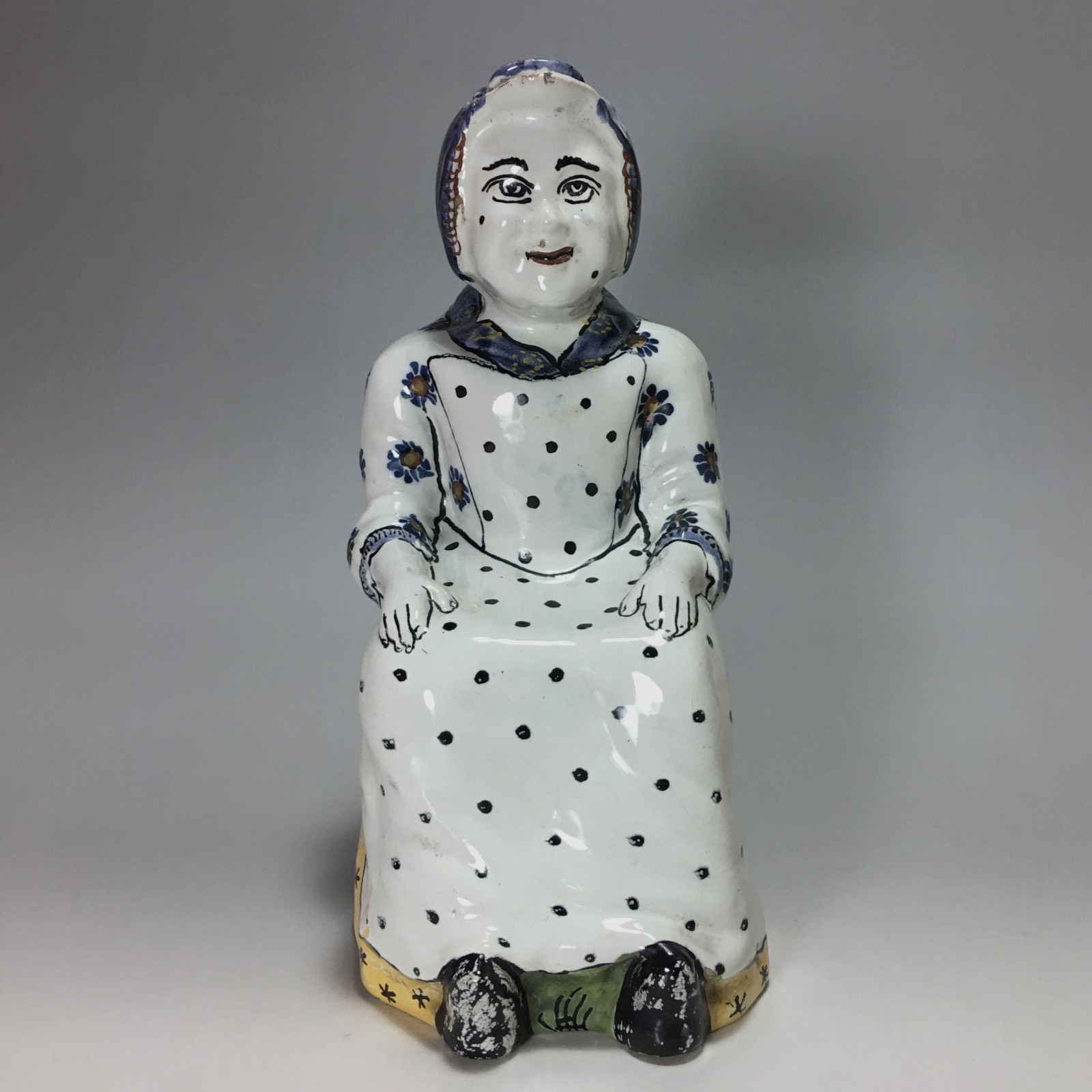 Pitcher says "Jacqueline" earthenware of Lille - eighteenth century