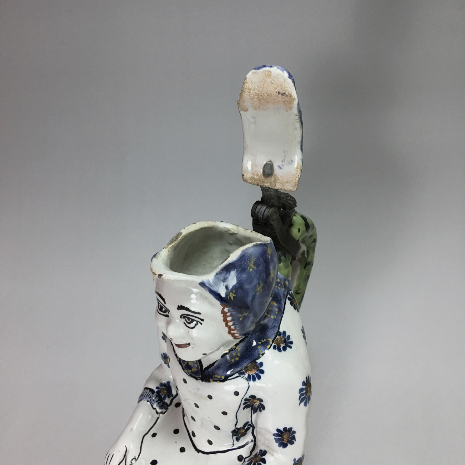 Pitcher says "Jacqueline" earthenware of Lille - eighteenth century