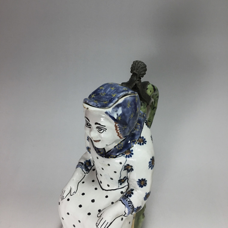Pitcher says "Jacqueline" earthenware of Lille - eighteenth century
