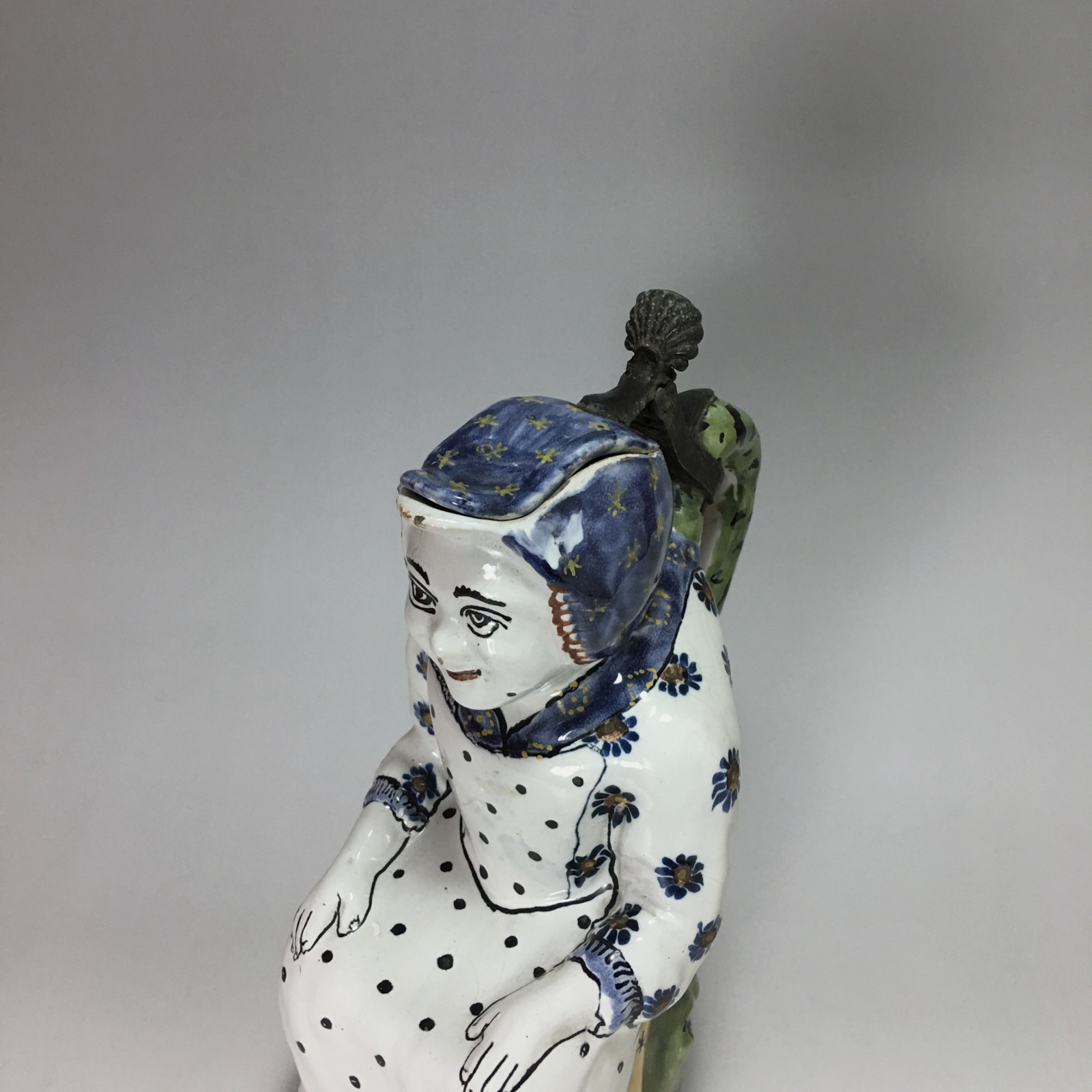 Pitcher says "Jacqueline" earthenware of Lille - eighteenth century