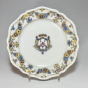 Marseille - Workshop Fauchier - decor armorial plate - eighteenth century