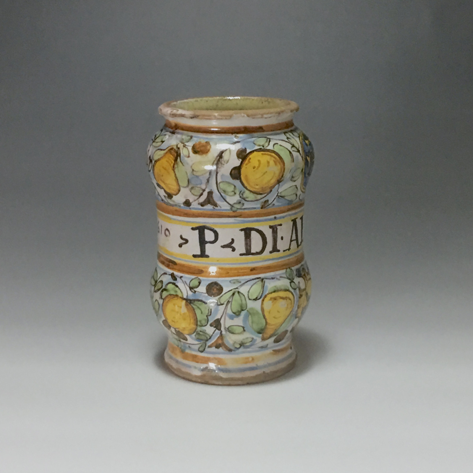 Central Italy (Deruta?) - Albarello in majolica - Dated 1610