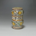 Central Italy (Deruta?) - Albarello in majolica - Dated 1610