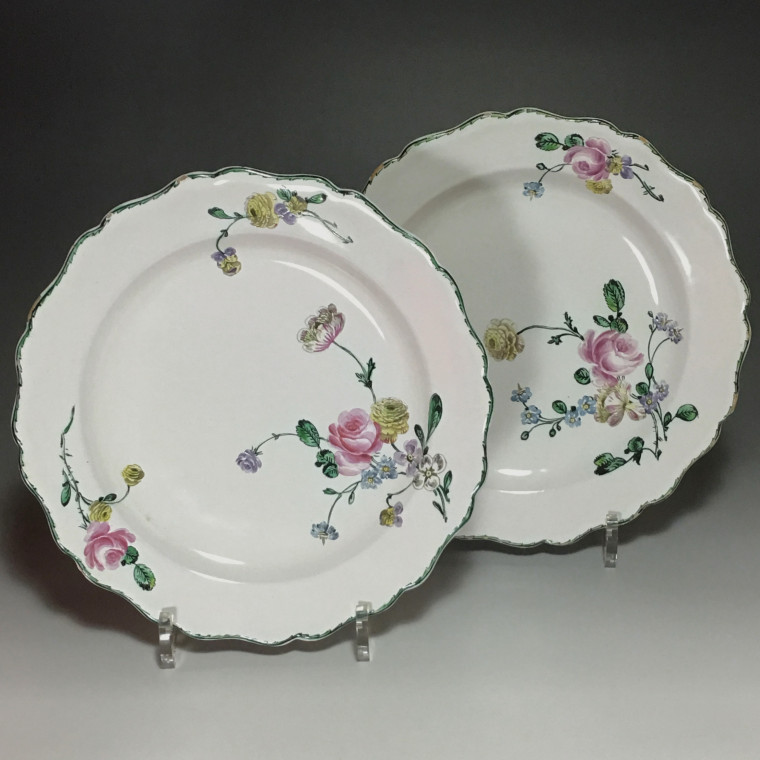 Marseille - Pair of plates - Factory Veuve Perrin - Eighteenth Century - SOLD