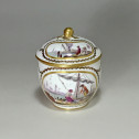 Sèvres - Sugar pot with port scene decoration - Eighteenth century