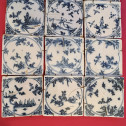 Rare set of 12 tiles faience Moustiers - Eighteenth century
